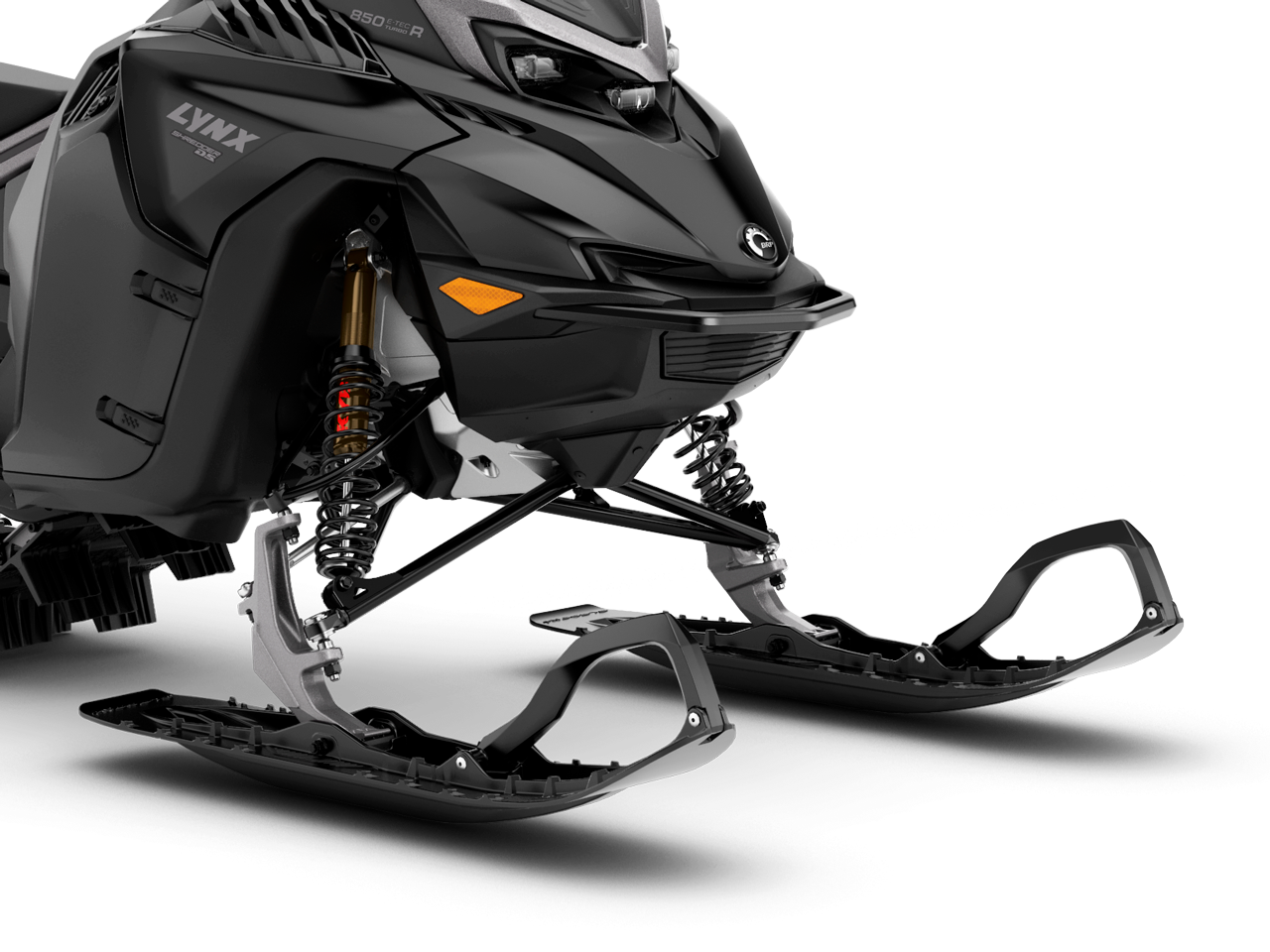 Lynx Shredder DS moottorikelkan etujousitus