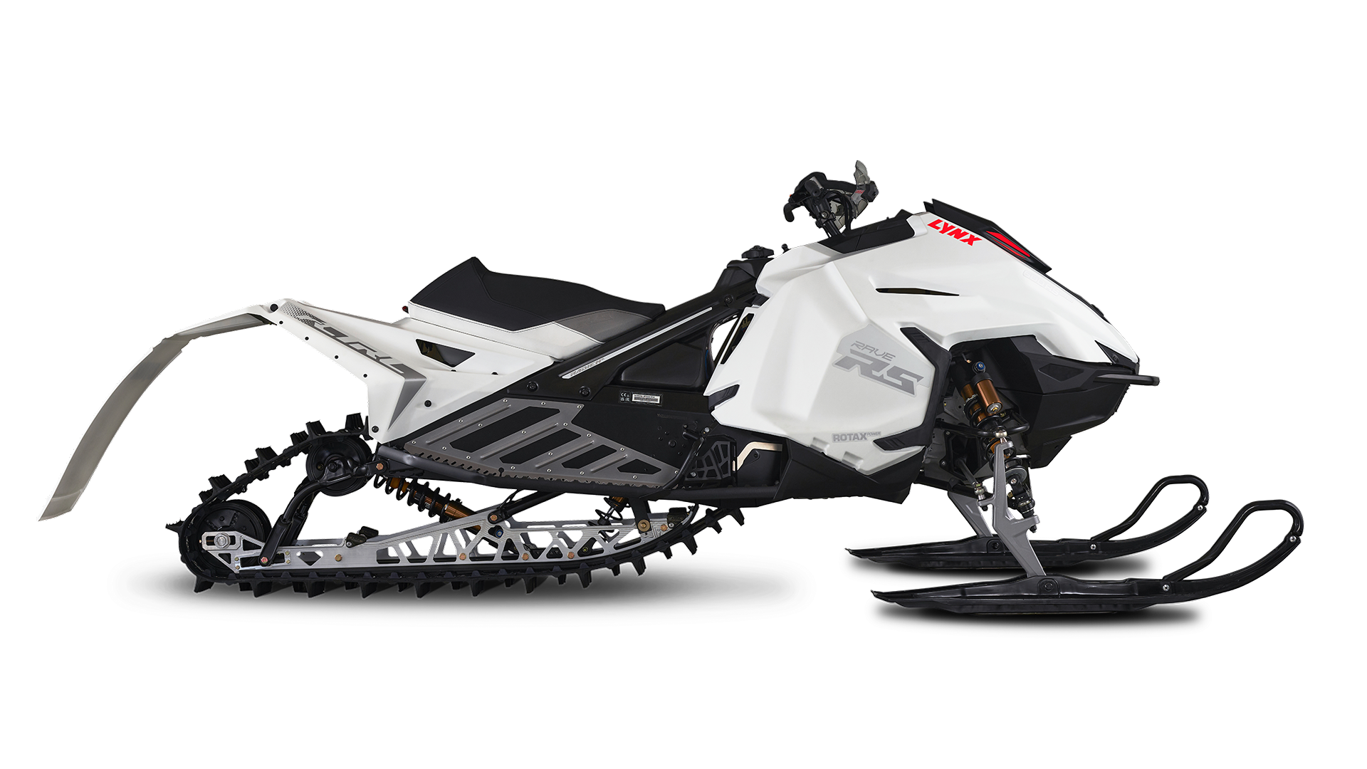 2025 Lynx Rave RS 600RS E-TEC racing snowmobile side view