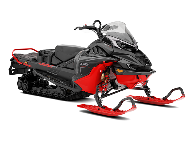 Side view of the 2026 Lynx Brutal RE snowmobile.