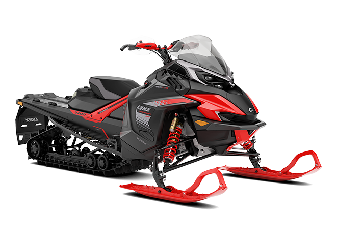 Side view of the 2026 Lynx XTerrain RE snowmobile.